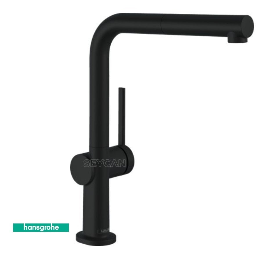 Hansgrohe Talis M54 Spralli Evye Bataryası Satin Siyah